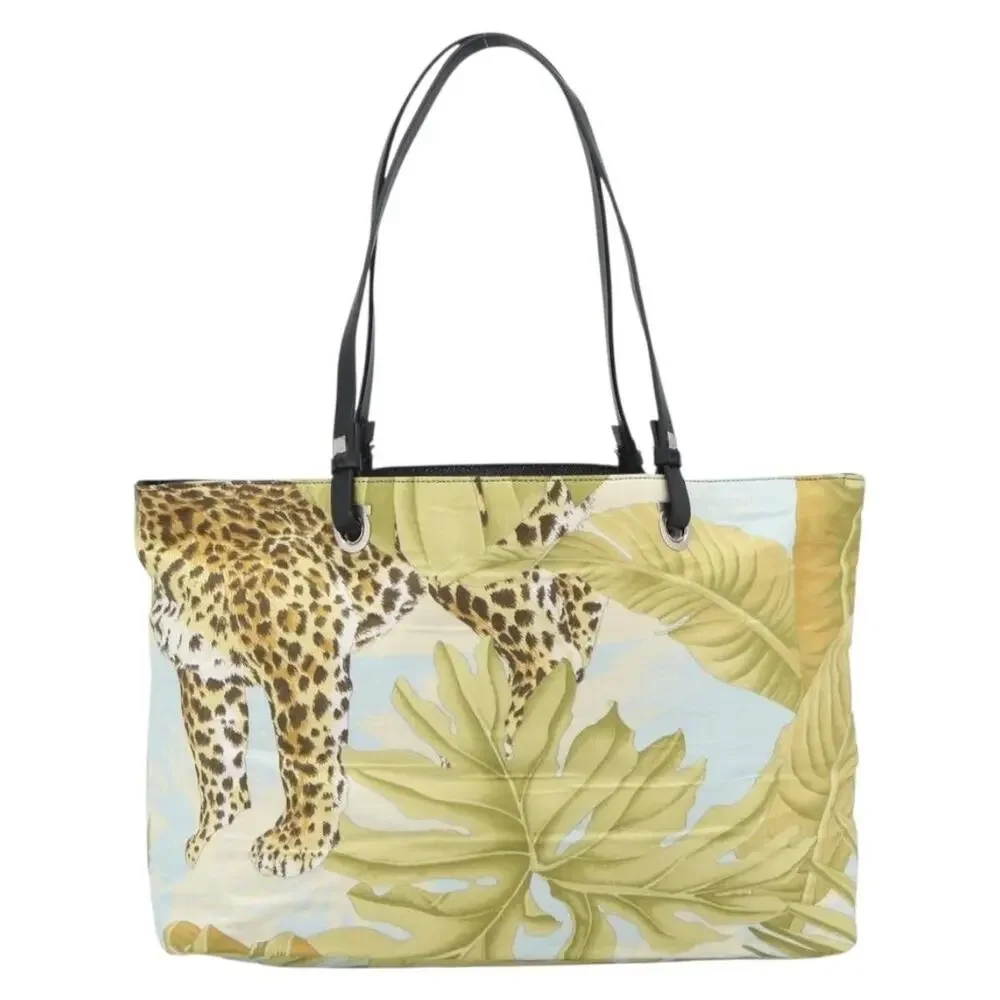 Salvatore Ferragamo Nylon Tote Bag Yellow